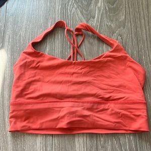 lululemon energy long line sports bra size 8